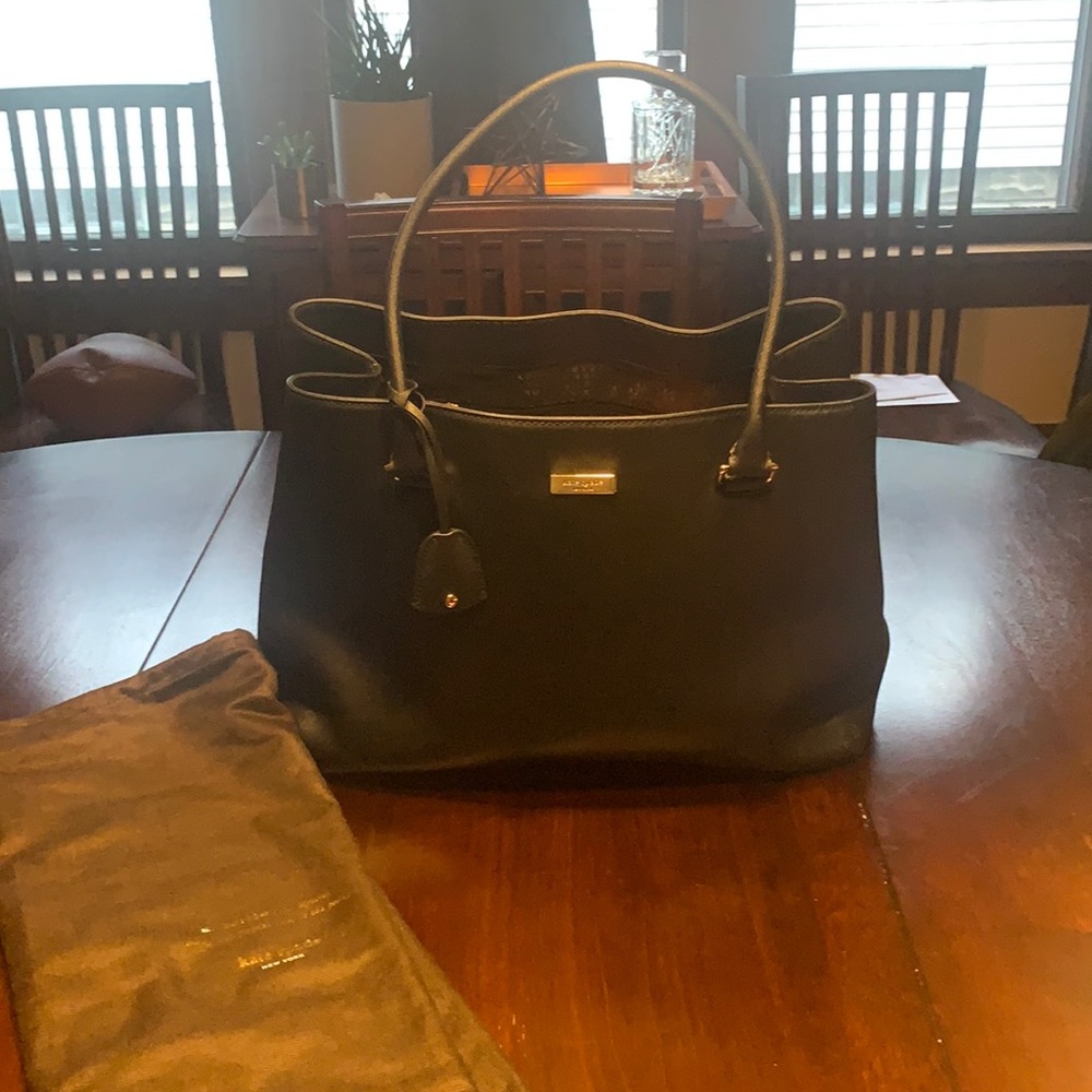 Kate Spade Leather Tote Bag BLACK